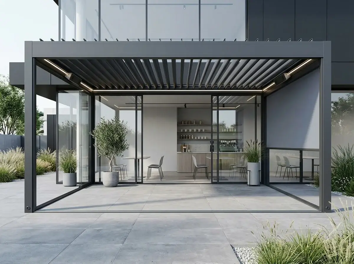 Bioklimatik pergola detayı